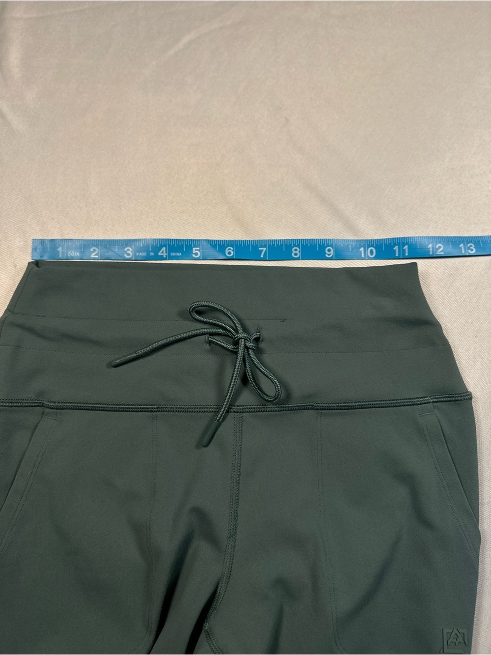 Avalanche Deep Green Leggings‎ with Drawstring Waist - Picture 2 of 8